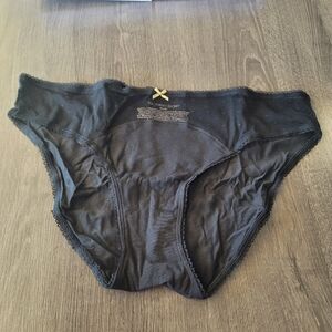 Victoria's secret stretch Cotton And Mesh bikini panty MEDIUM BLACK